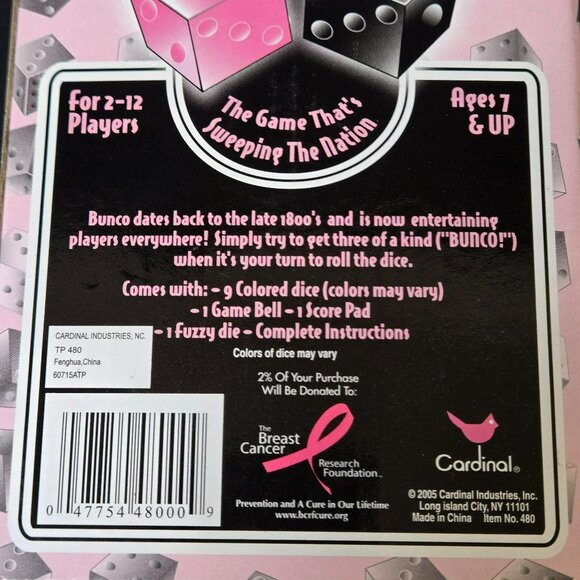 Bunco Dice Game For 2-12 Players Ages 7+ Family Fun By Cardinal - Picture 4 of 5